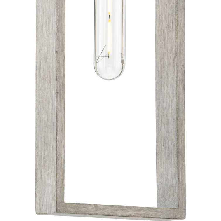 Boundary Brushed Nickel and Grey Washed Oak Pendant Light