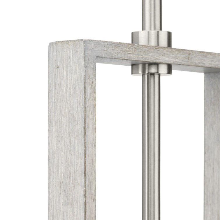 Boundary Brushed Nickel and Grey Washed Oak Pendant Light