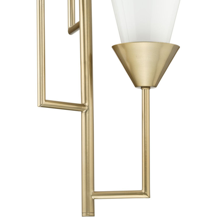 Pinellas Soft Gold 3-Light Pendant with Opal Glass Shades