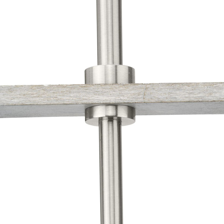 Boundary Brushed Nickel and Grey Washed Oak Pendant Light