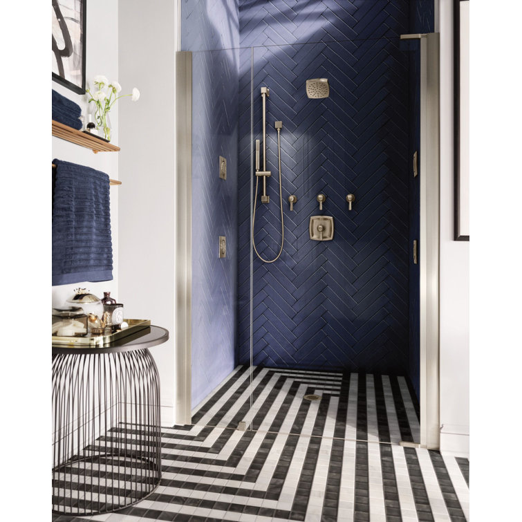 Brushed Nickel Adjustable Handheld Shower with Slide Bar