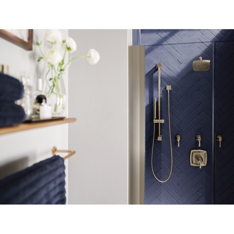 Brushed Nickel Adjustable Handheld Shower with Slide Bar