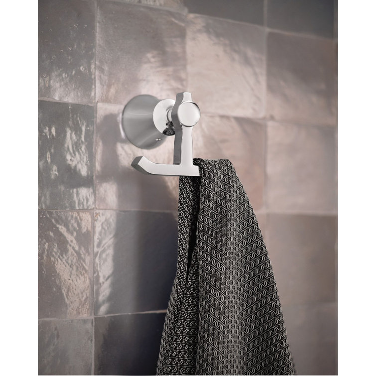 Polished Nickel Modern Double Wall Mounted Robe Hook