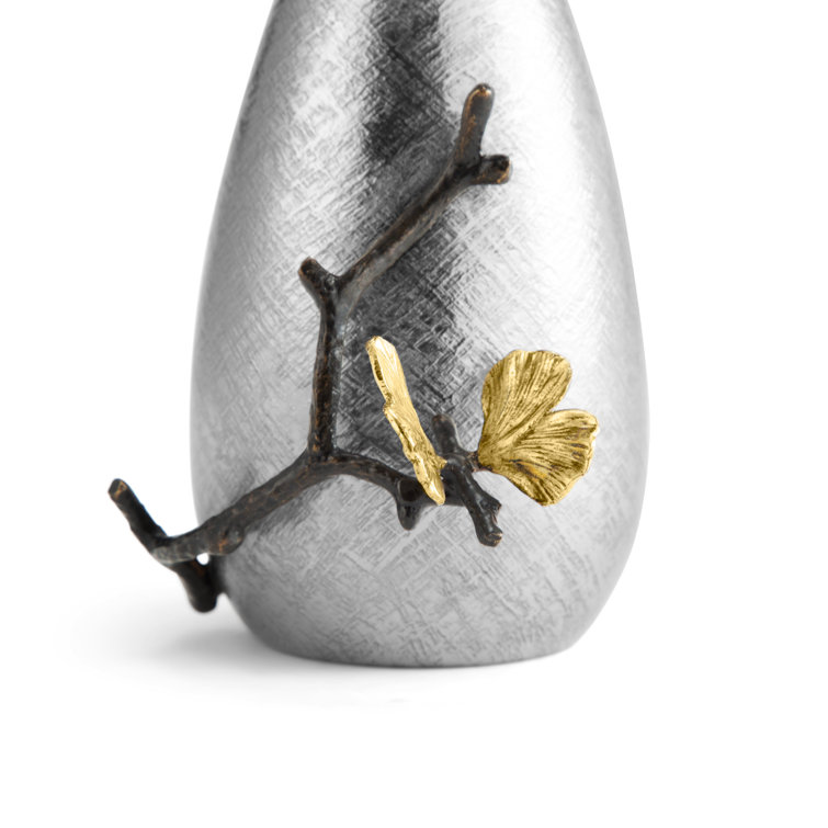 Bronze and Metallic Brown Butterfly Ginkgo Soap Dispenser