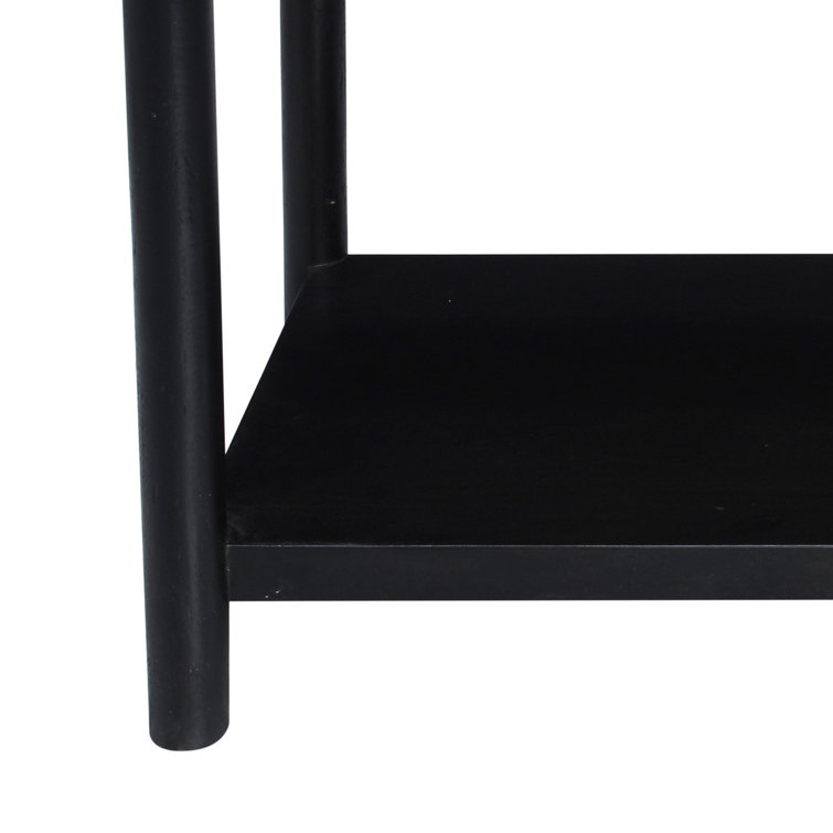 Egberto 22'' Black Oak 1-Drawer Nightstand