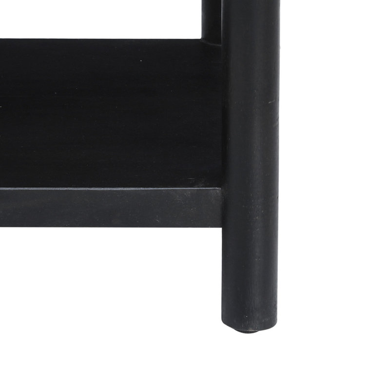 Egberto 22'' Black Oak 1-Drawer Nightstand