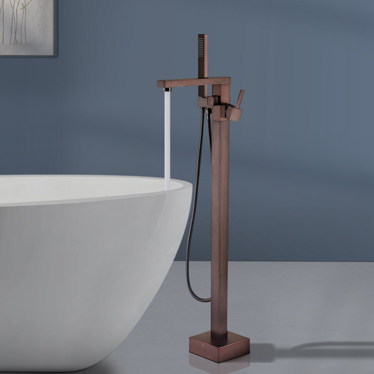 Oil Rubbed Bronze Freestanding Bathtub Faucet with Hand Shower