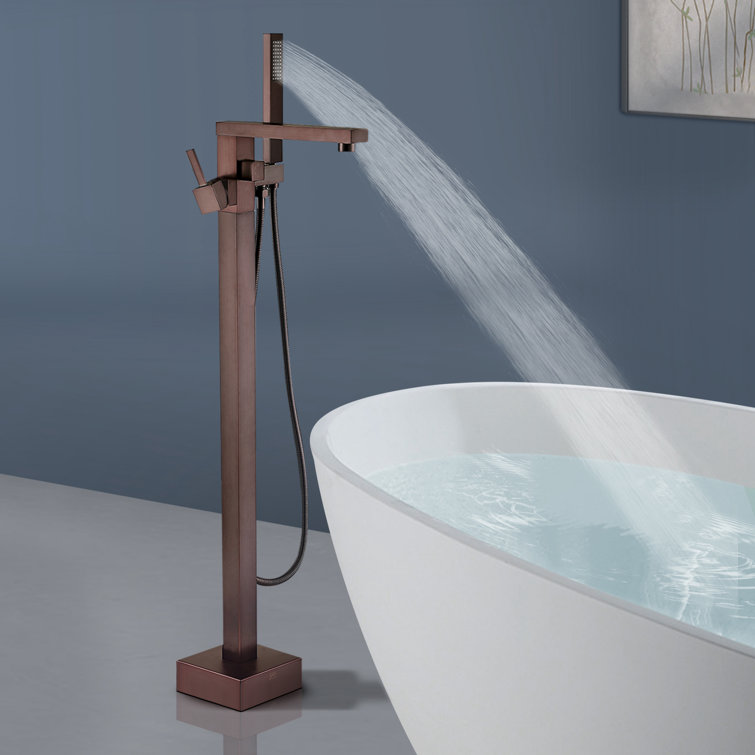 Oil Rubbed Bronze Freestanding Bathtub Faucet with Hand Shower