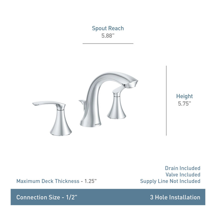 Darcy High-Arc Chrome Widespread Bathroom Faucet with Lever Handles