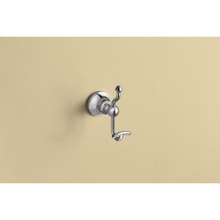 Vale Chrome Double Robe Hook with Classic Design
