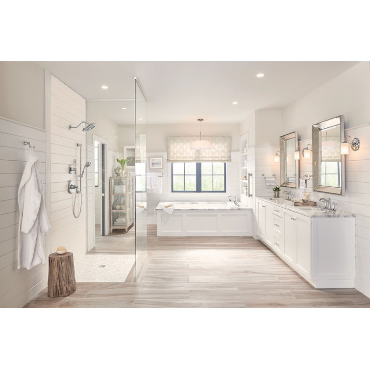 Belfield Classic Chrome Widespread Deck Mounted Tub Faucet with Handshower
