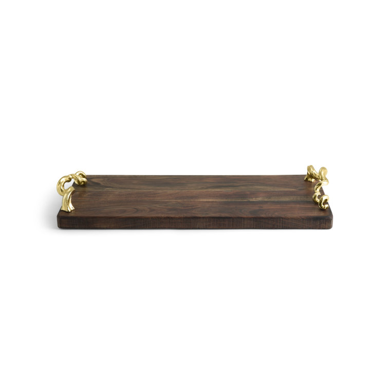 Enchanted Forest Vine-Inspired Wood Serving Board 25"L