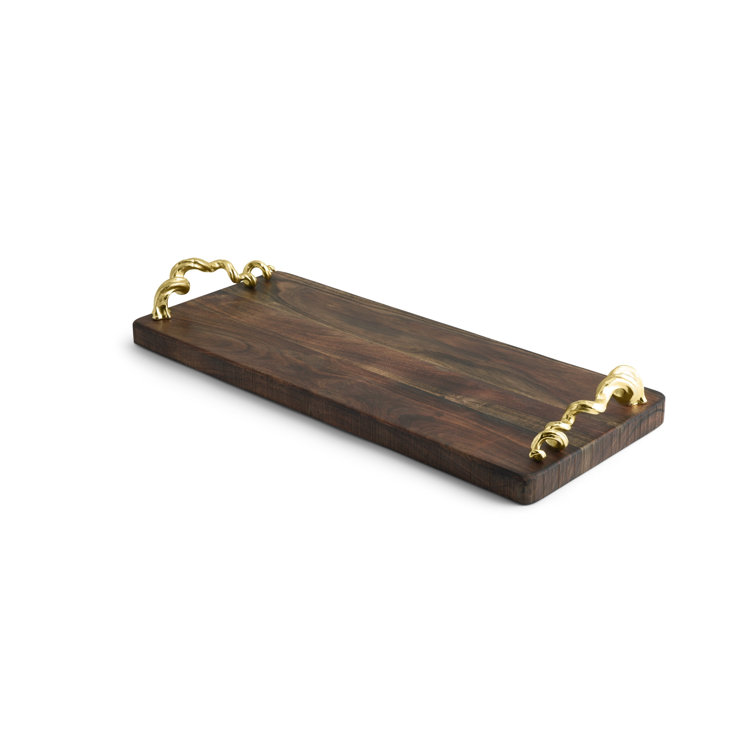 Enchanted Forest Vine-Inspired Wood Serving Board 25"L