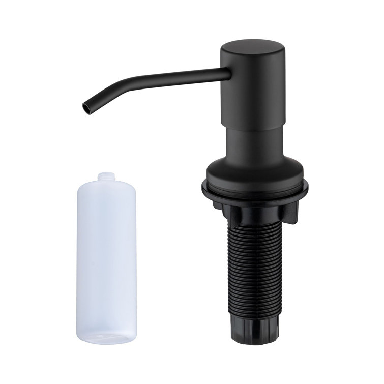 Matte Black Ergonomic Kitchen Soap Dispenser