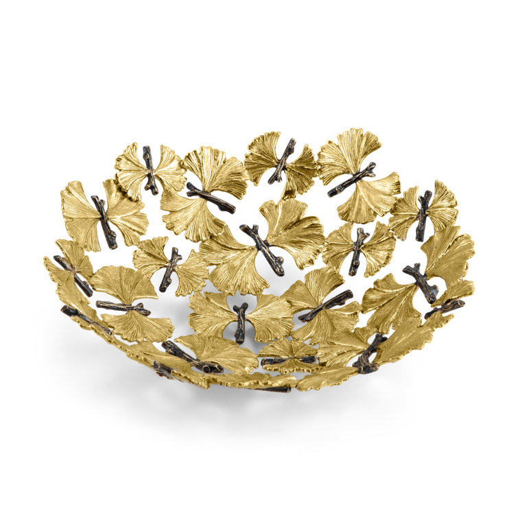 Gold Brass Textured Animal Novelty Fruit/Bread Basket
