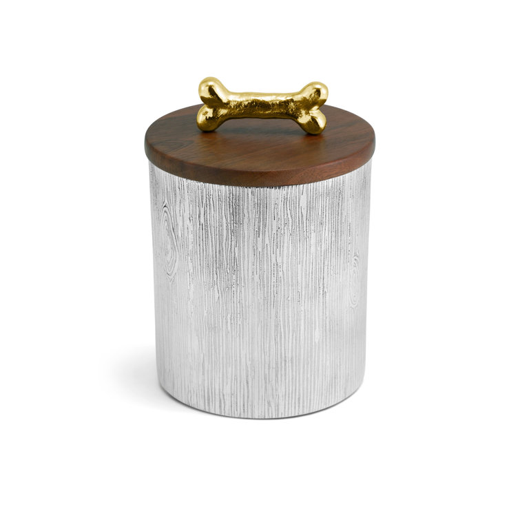 Silver and Gold Dog Bone Kitchen Canister