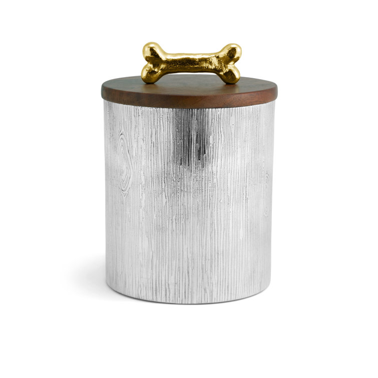 Silver and Gold Dog Bone Kitchen Canister