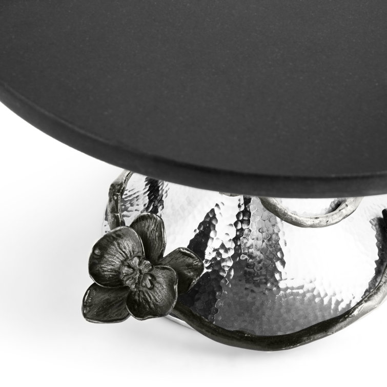Black Nickel and Granite Round Cake Stand