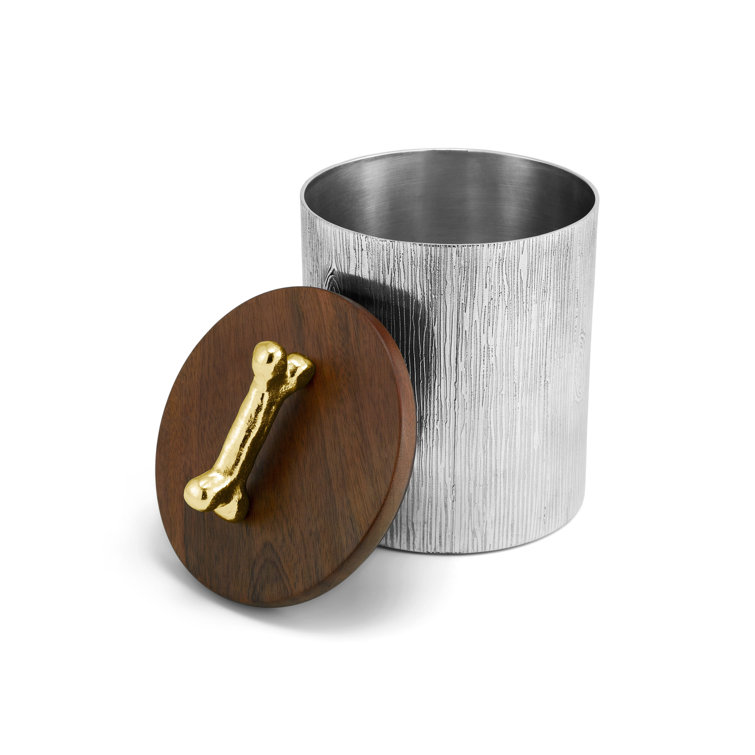Silver and Gold Dog Bone Kitchen Canister