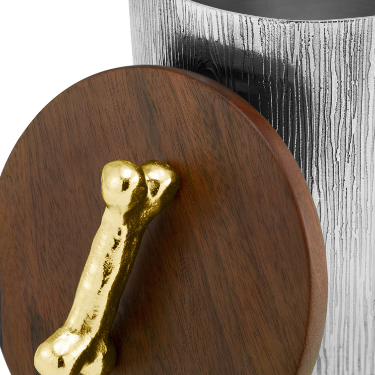 Silver and Gold Dog Bone Kitchen Canister