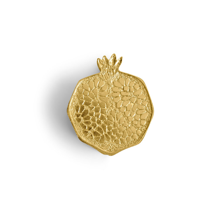 Gold Embossed Metal Drink Coaster Set of Six