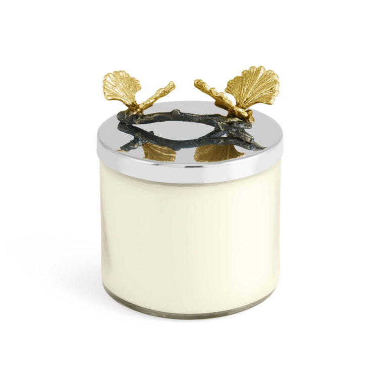 Royal Gardenia Soy Scented Jar Candle with Bronze Accents