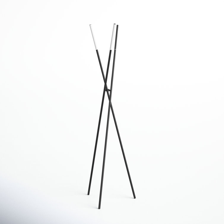 Lorant Minimalist Black Metal LED Tree Floor Lamp, 73.5"
