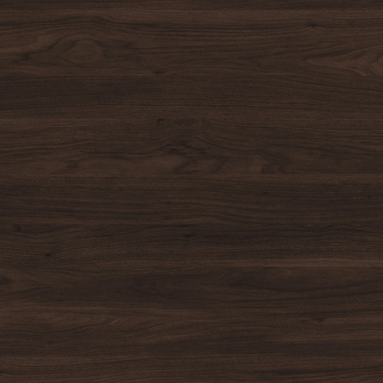 Black Walnut L-Shaped Executive Desk with Filing Cabinets and Drawers