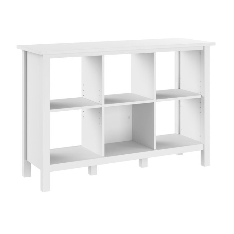 Broadview Pure White 6-Cube Wooden Adjustable Bookcase