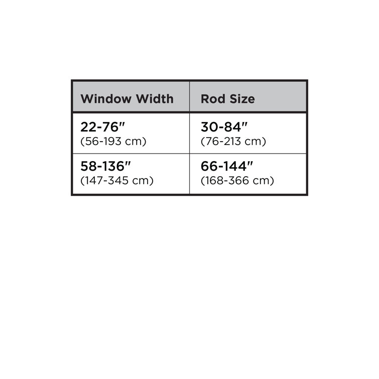 Black Double Wrap-Around Room Darkening Curtain Rod