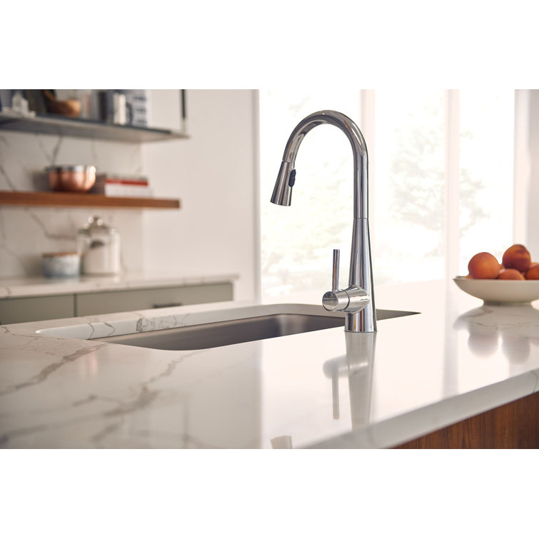 Sleek Modern Chrome Pull-down Kitchen Faucet with Touchless Activation