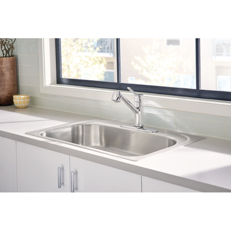 Chrome Modern Pull-Out Spray Kitchen Faucet with Single Handle