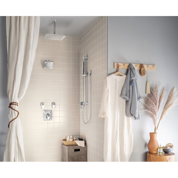 Chrome Single Function Handheld Shower Head with Slide Bar