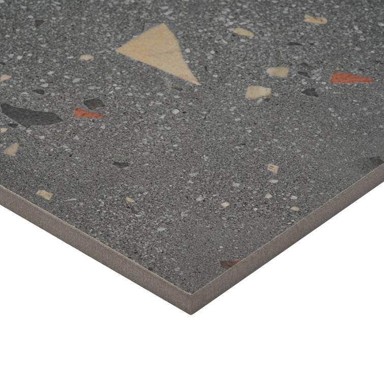 Charcoal Gray Large Format Matte Porcelain Shower Tile