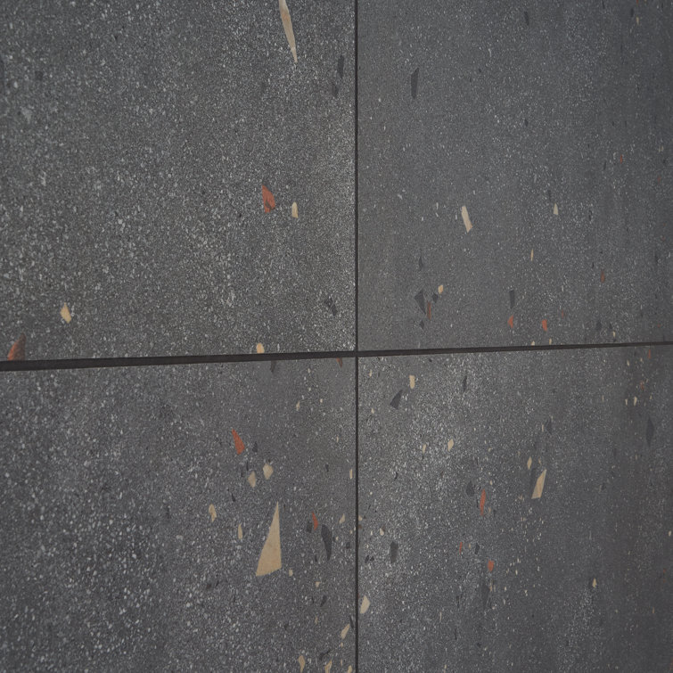 Charcoal Gray Large Format Matte Porcelain Shower Tile