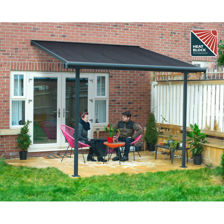 Sierra 10' x 10' Gray Polycarbonate Patio Cover