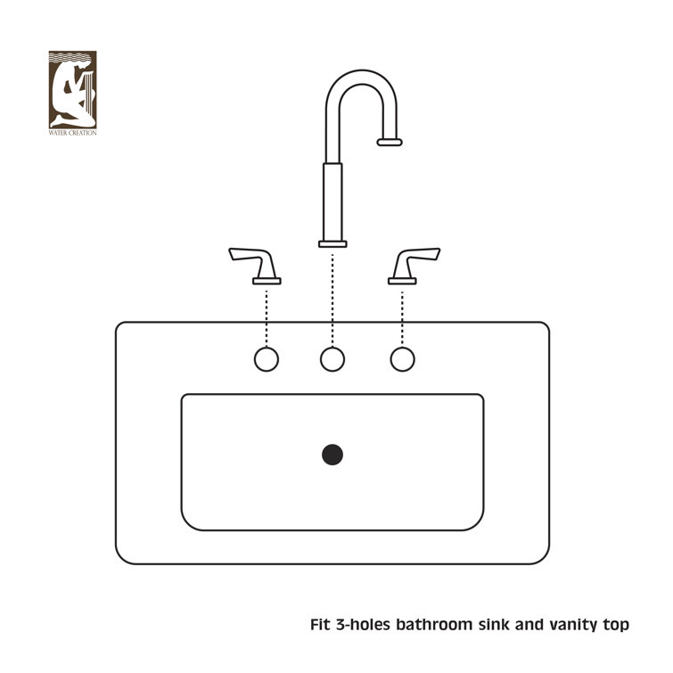 Victorian Chrome Widespread Bathroom Faucet with Cross Handles