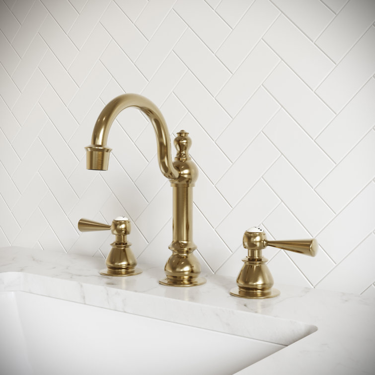 Satin Brass High Arc Torch Lever Handle Lavatory Faucet