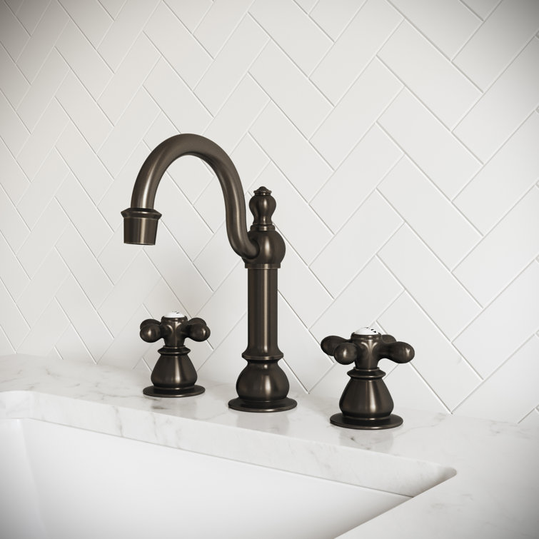Oil-Rubbed Bronze Widespread Lavatory Faucet with Pop-Up Drain