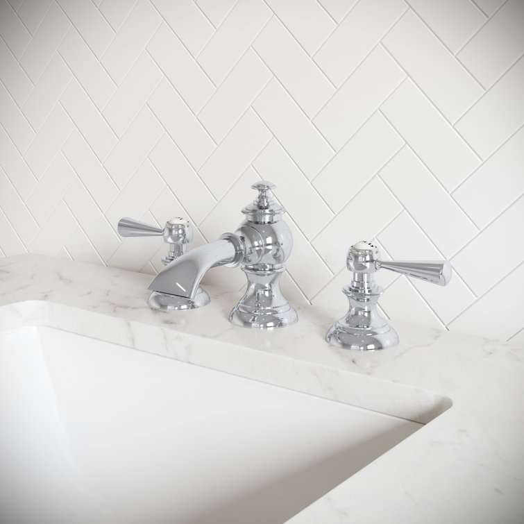 Elegant Classic Chrome Widespread Bathroom Faucet with Pop-Up Drain