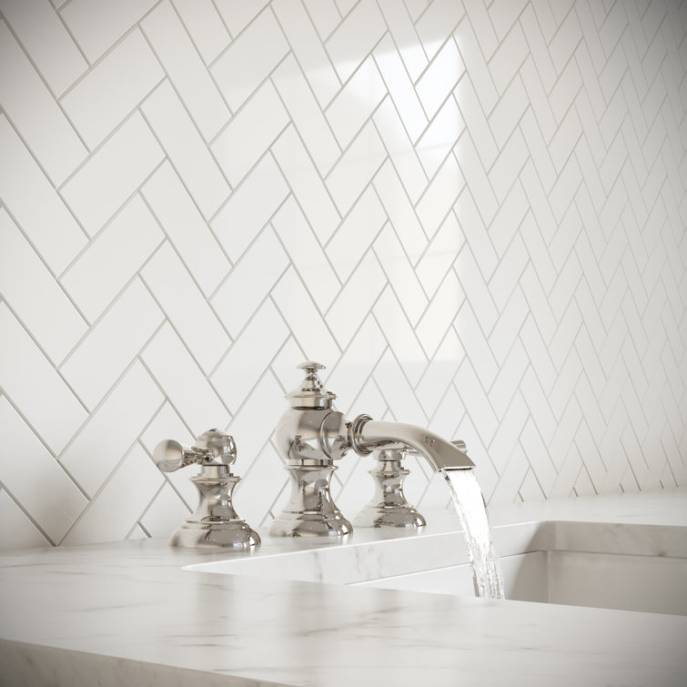Brushed Nickel Widespread 2-Handle Bathroom Faucet with Pop-Up Drain