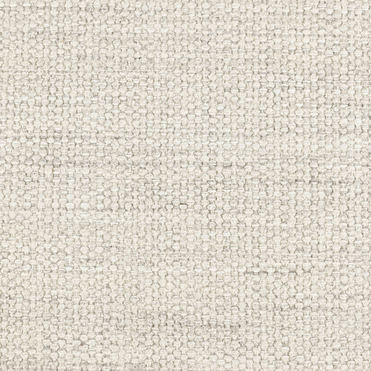 Handmade Ivory Solid Wool Blend Rectangular 8' x 10' Rug