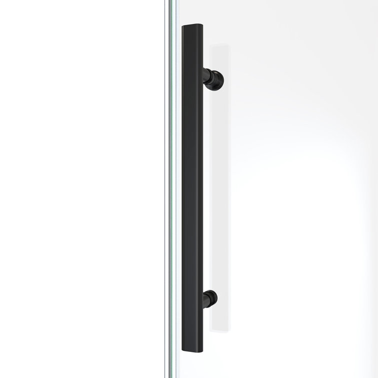 Seneca 48'' Frameless Clear Tempered Glass Sliding Shower Door
