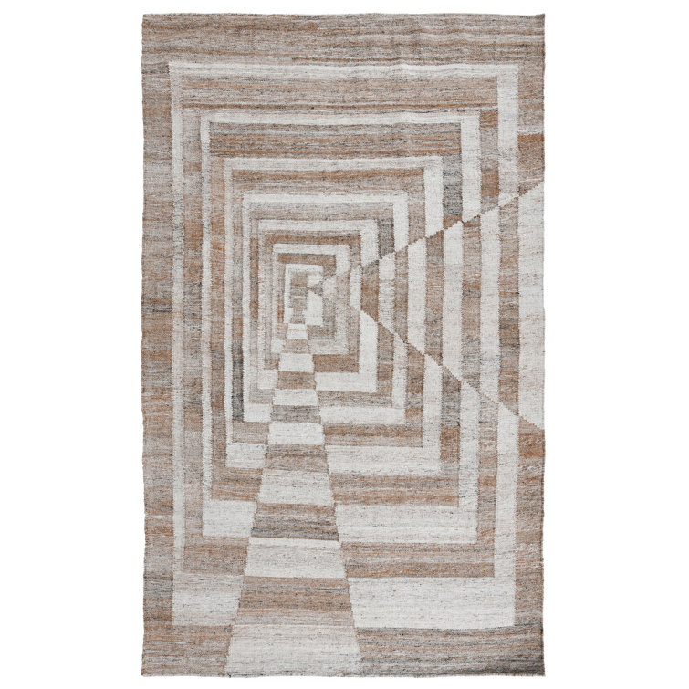 Mesa Geometric Sand and Multi Wool Indoor/Outdoor Rug