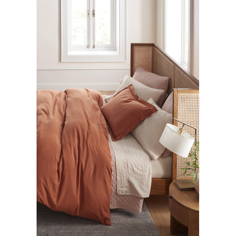 Contemporary Queen Bed with Wingback Headboard