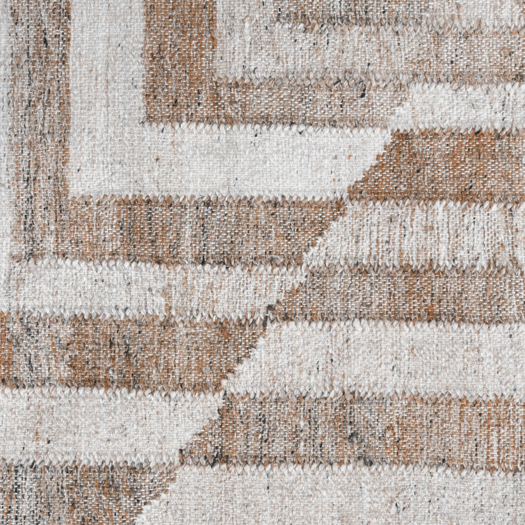 Mesa Geometric Sand and Multi Wool Indoor/Outdoor Rug