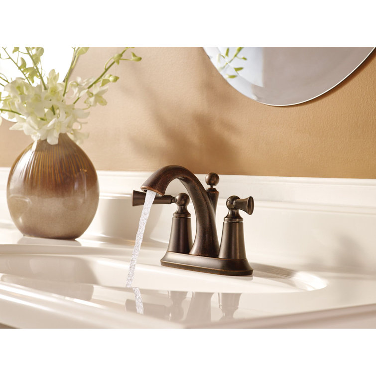Elegant Distressed Bronze 4" Centerset Traditional Bathroom Faucet