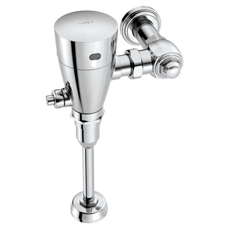 Chrome Battery Powered Sensor-Operated Flush Valve for Urinals