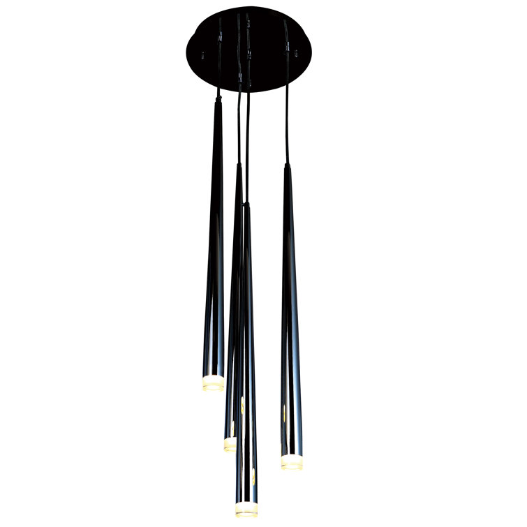 Highland Black and Chrome 4-Light Pendant