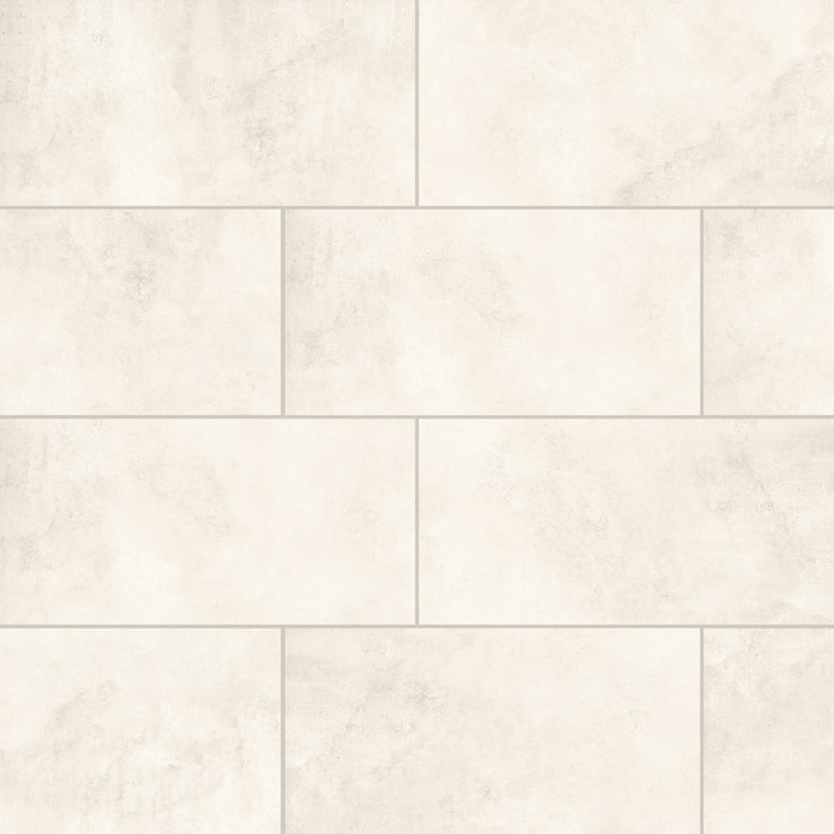 Shandar 12x24 Matte White Porcelain Marble Look Tile
